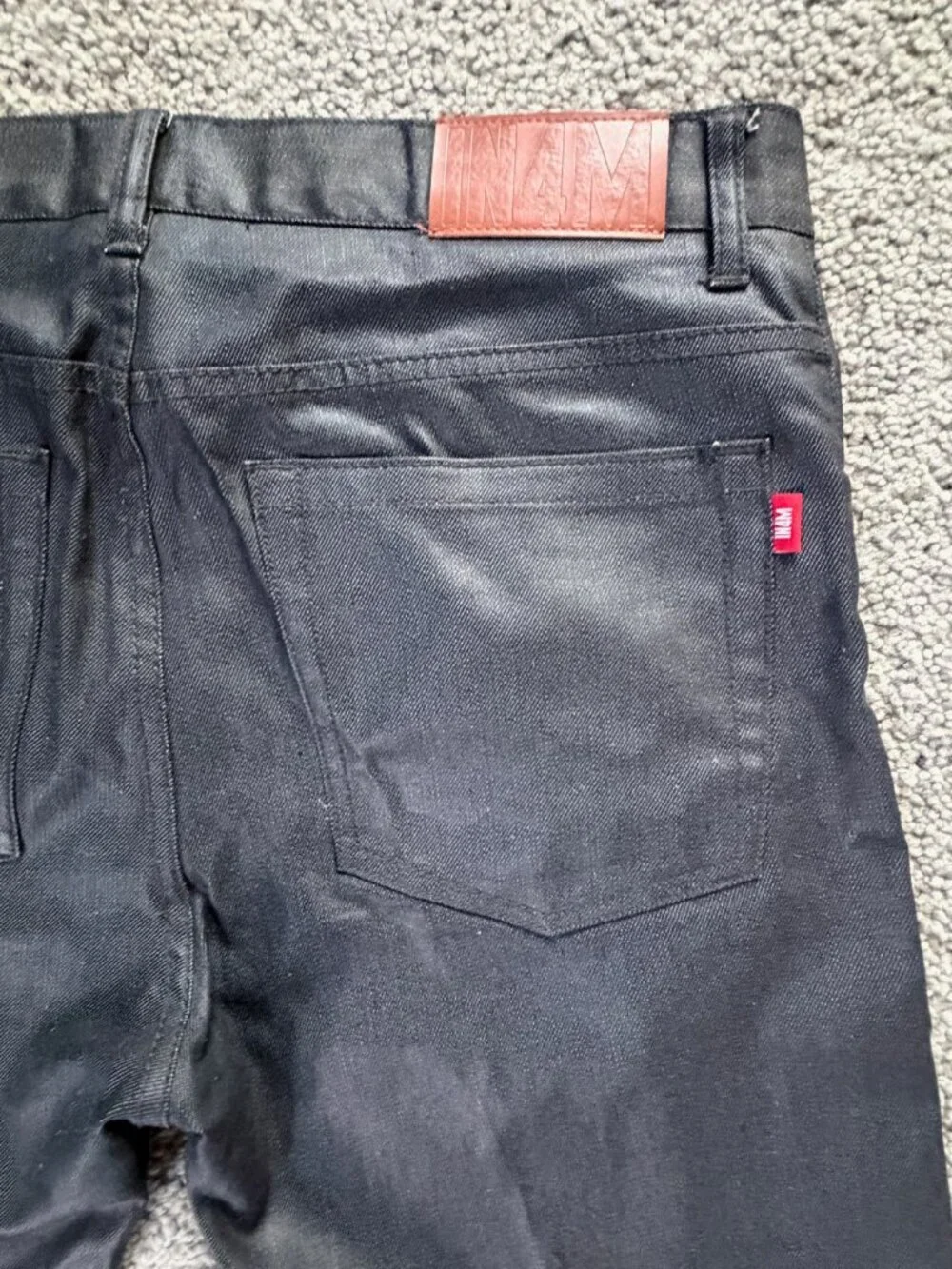 IN4MA-TION - IN4M - Special Waxed Denim Jeans - Men's Sz. 34 Gray - Excel. Cond.